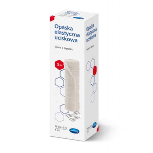 Zdjęcie produktu - Hartmann Opaska elastyczna uciskowa z zapinką 15cm x 5m, 1szt,