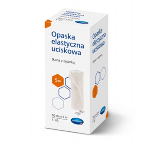 Miniaturka artykułu - Hartmann Opaska elastyczna uciskowa z zapinką 10cm x 5m, 1szt.