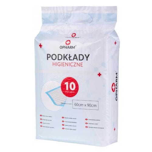 Miniaturka artykułu - OPHARM Chłonne podkłady higieniczne 60x90cm, 10szt. v23