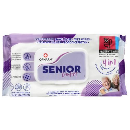 Miniaturka artykułu - OPHARM Senior Comfort Chusteczki nawilżane, 72szt.