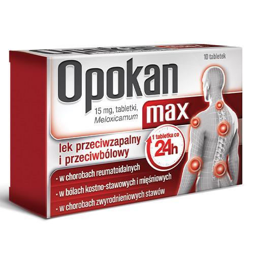 Miniaturka artykułu - Opokan Max 15mg, 10 tabletek BRAK TEKTUROWEGO OPAKOWANIA