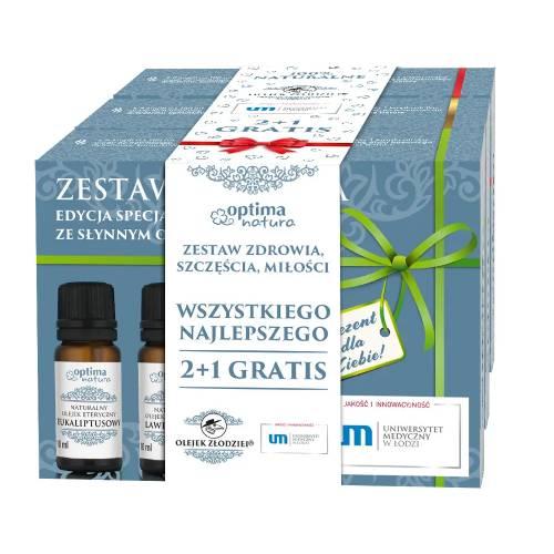Miniaturka artykułu - Optima Natura Zestaw Potr&oacute;jny Pakiet Zestaw Zdrowia Szczęścia i Miłości Olejki eteryczne, 9 x 10 ml
