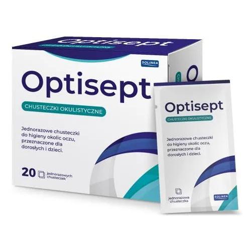 Miniaturka artykułu - Optisept chusteczki okulistyczne, 20 szt.