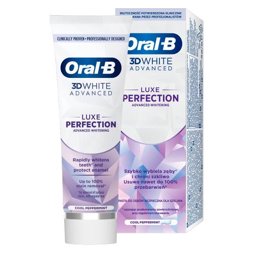 Miniaturka artykułu - Oral-B 3D White Advanced Luxe Perfection Pasta do zęb&oacute;w, 75 ml