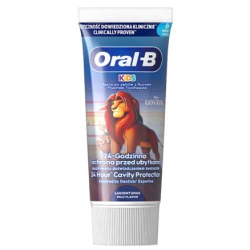 Miniaturka artykułu - Oral-B Kids Kr&oacute;l Lew Pasta do zęb&oacute;w dla dzieci 6m+, 60 ml