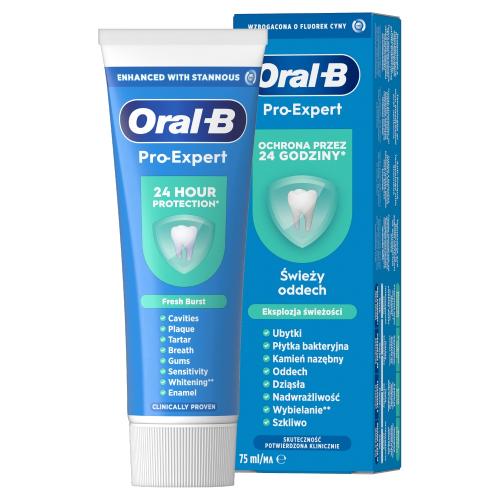 Miniaturka artykułu - Oral-B Pro-Expert Fresh Breath Świeży oddech Pasta do zęb&oacute;w, 75 ml
