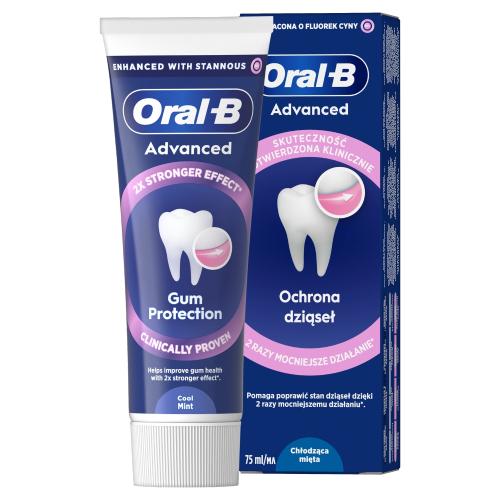 Miniaturka artykułu - Oral-B Advanced Gum Protection Ochrona dziąseł Pasta do zęb&oacute;w, 75 ml