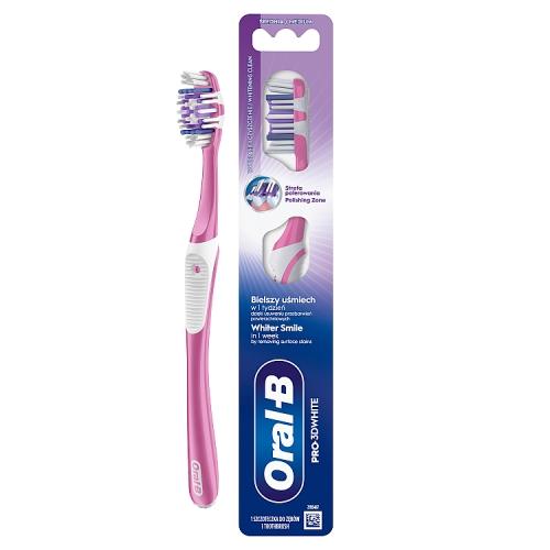 Oral-B Pro-3DWhite Szczoteczka do zęb&oacute;w średnia, 1 szt.