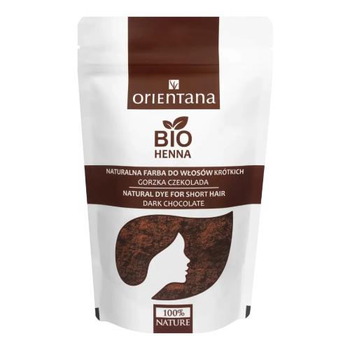 Miniaturka artykułu - Orientana Bio Henna Naturalna farba do włos&oacute;w Gorzka czekolada, 50 g