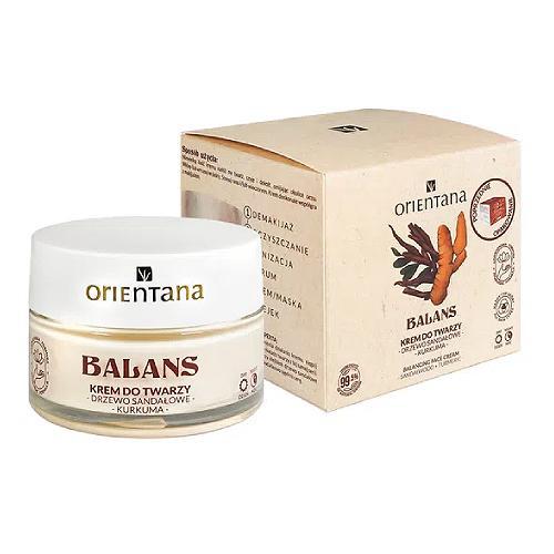 Miniaturka artykułu - Orientana Naturalny krem do twarzy Drzewo Sandałowe i Kurkuma, 50 ml BRAK OPAKOWANIA TEKTUROWEGO
