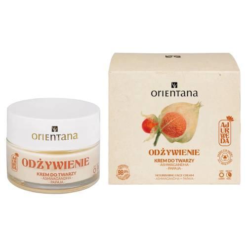 Miniaturka artykułu - Orientana Naturalny odżywczy krem do twarzy Ashwagandha i Papaja, 40 ml