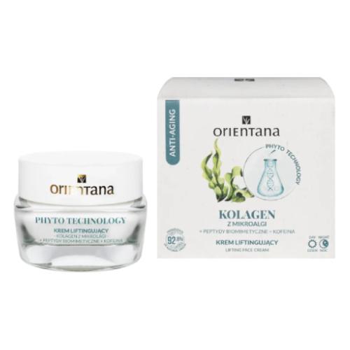 Miniaturka artykułu - Orientana Phyto Technology Krem liftingujący do twarzy Kolagen Peptydy Kofeina, 40 ml