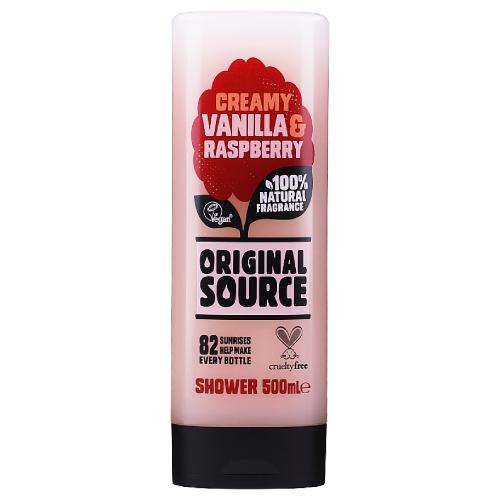 Miniaturka artykułu - Original Source Żel pod prysznic Creamy Vanilla & Raspberry, 500 ml