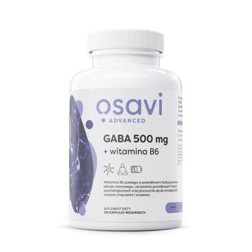 Miniaturka artykułu - OSAVI Advanced GABA 500mg + witamina B6, 120 kapsułek USZKODZONA PLASTIKOWA NAKRĘTKA