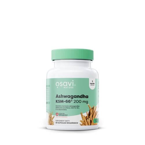 Miniaturka artykułu - OSAVI Ashwagandha KSM-66 200 mg, 60 kaps.