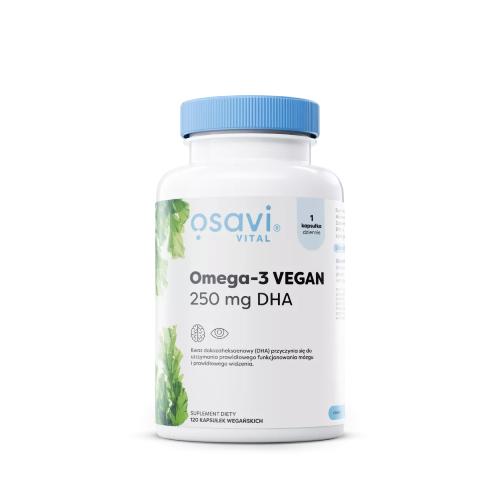 Miniaturka artykułu - OSAVI Kwasy Omega-3 250mg DHA, 120kaps. VEGAN
