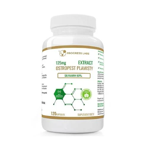 Miniaturka artykułu - Progress Labs Ostropest plamisty ekstrakt 125 mg, 120 kaps.