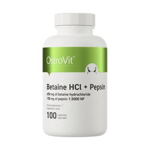 Miniaturka artykułu - OSTROVIT Betaina HCl + Pepsyna, 100 kapsułek
