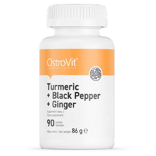 OstroVit Turmeric + Black Pepper + Ginger, 90tabl.