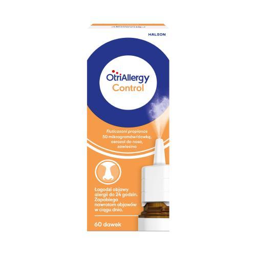 Miniaturka artykułu - OtriAllergy Control aerozol ze sterydem do nosa, 60 dawek KR&Oacute;TKA DATA 30.06.2026