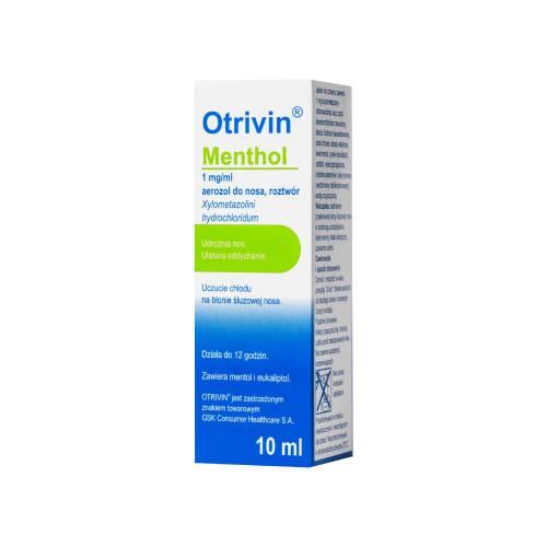 Miniaturka artykułu - Otrivin Menthol 1 mg/ml aerozol do nosa roztw&oacute;r, 10 ml