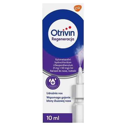 Miniaturka artykułu - Otrivin Regeneracja aerozol, 10ml USZKODZONE TEKTUROWE OPAKOWANIE