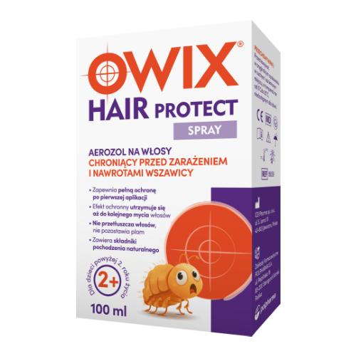 Miniaturka artykułu - Owix Hair Protect Spray Aerozol na włosy chroniący przed zarażeniem i nawrotami wszawicy, 100 ml