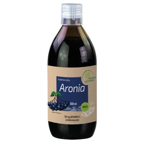 Miniaturka artykułu - Owoce Ogrod&oacute;w Aronia sok, 500 ml KR&Oacute;TKA DATA 27.11.2026