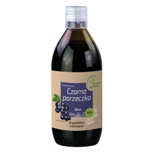 Miniaturka artykułu - Owoce Ogrodów Czarna porzeczka sok, 500 ml KRÓTKA DATA 06.09.2025