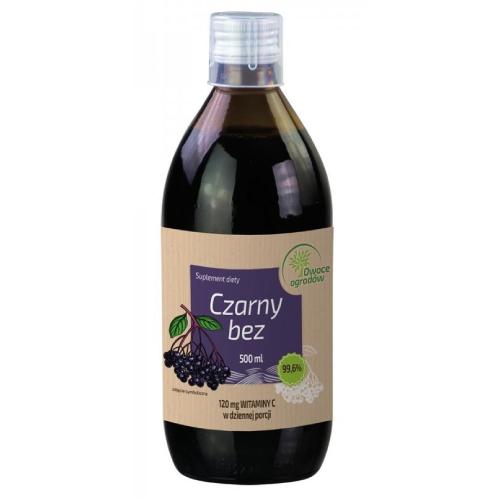 Miniaturka artykułu - Owoce Ogrod&oacute;w Czarny Bez sok, 500 ml