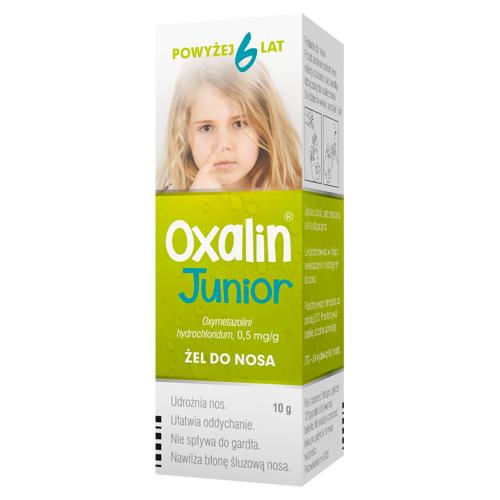 Miniaturka artykułu - Oxalin Junior 0,5 mg/g żel do nosa, 10 g