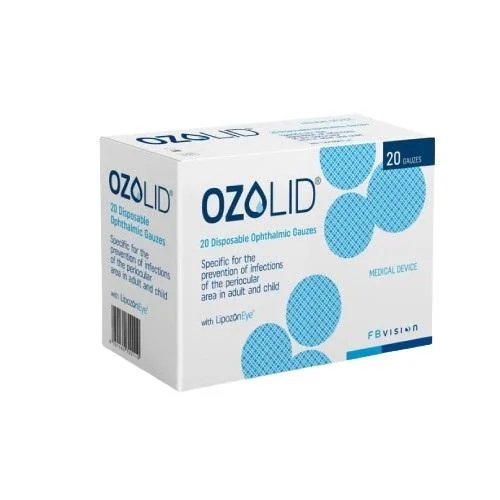 Miniaturka artykułu - Ozolid z LipozonEye Jednorazowe kompresy okulistyczne, 20 szt. KR&Oacute;TKA DATA 31.10.2026