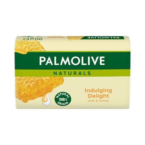 Miniaturka artykułu - PALMOLIVE Milk&Honey Mydło w kostce, 90g USZKODZONE TEKTUROWE OPAKOWANIE