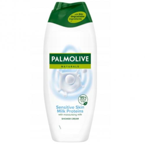Miniaturka artykułu - PALMOLIVE NATURALS Mild&Sensitive Kremowy żel pod prysznic Proteiny Mleka, 500ml