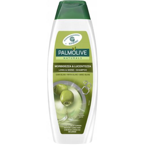 Miniaturka artykułu - PALMOLIVE Naturals Szampon do włos&oacute;w długich i p&oacute;łdługich Long&Shine Oliwka, 350ml
