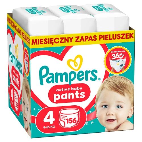 Miniaturka artykułu - Pampers Active Baby Pants 4 Pieluchomajtki dla dzieci, 156 szt.