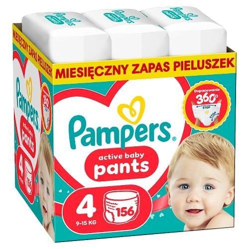 Miniaturka artykułu - Pampers Active Baby Pants 4 Pieluchomajtki dla dzieci, 156 szt. BRAK KARTONU ZBIORCZEGO