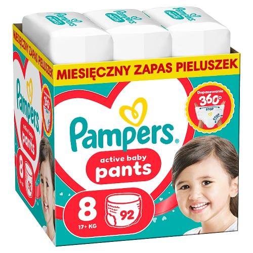 Miniaturka artykułu - Pampers Active Baby Pants 8 Pieluchomajtki dla dzieci, 92 szt.