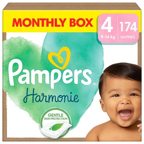 Miniaturka artykułu - Pampers Harmonie Pieluszki rozmiar 4 Maxi 9-14kg, 174szt.