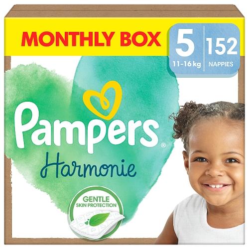 Miniaturka artykułu - Pampers Harmonie Pieluszki rozmiar 5 Junior 11-16kg, 152szt.