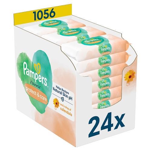 Miniaturka artykułu - Pampers Harmonie Protect&Care Chusteczki nawilżane, 24x44szt. USZKODZONY KARTON ORAZ KR&Oacute;TKA DATA 28.10.2026