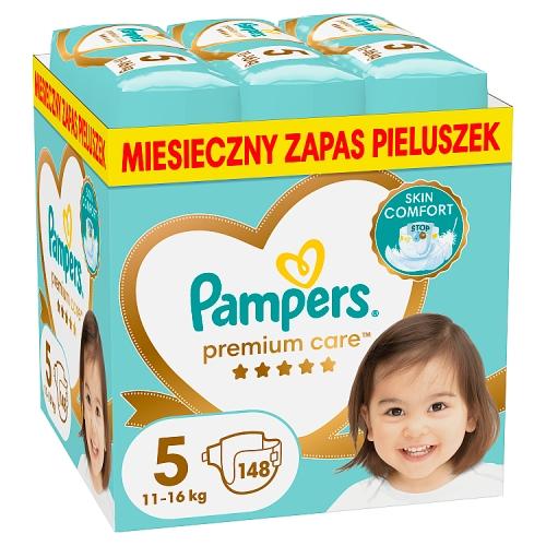 Miniaturka artykułu - Pampers Premium Care Pieluszki rozmiar 5, 148 sztuk