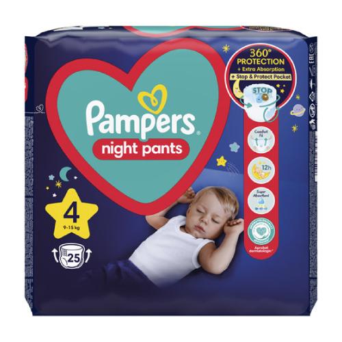 Miniaturka artykułu - Pampers Night Pants 4 9-15kg, 25szt.