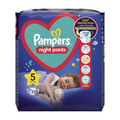 Miniaturka artykułu - Pampers Night Pants 5 12-17kg, 22szt.