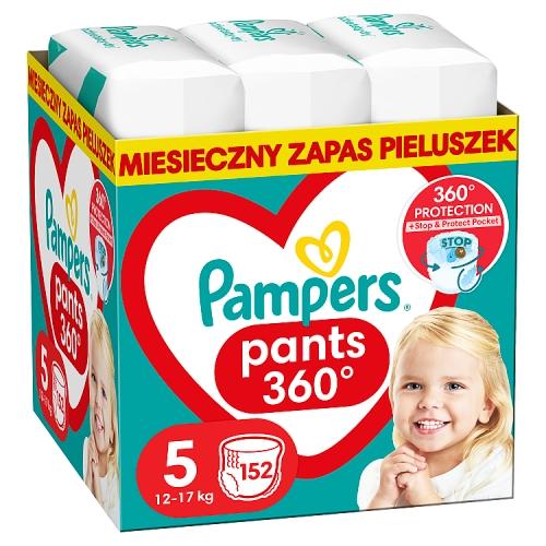Miniaturka artykułu - Pampers Pants 5 Pieluchomajtki dla dzieci 12-17 kg, 152 szt.