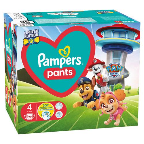 Miniaturka artykułu - Pampers Pants Psi Patrol Pieluchomajtki rozmiar 4 (9-15 kg), 72szt.