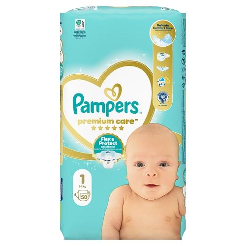 Miniaturka artykułu - Pampers Premium Care 1 Pieluchy dla dzieci, 50 szt.
