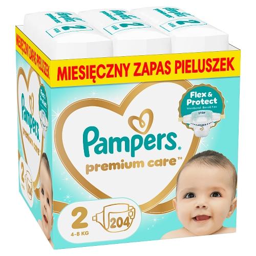 Miniaturka artykułu - Pampers Premium Care 2 Pieluchy dla dzieci, 204 szt.