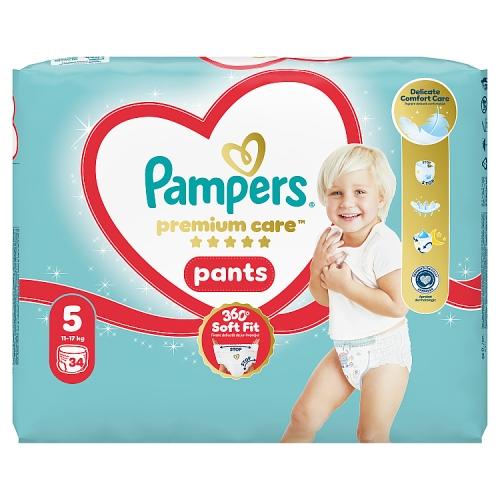 Miniaturka artykułu - Pampers Premium Care Pants Pieluchomajtki 5 Junior 12-17kg, 34szt. USZKODZONE FOLIOWE OPAKOWANIE 