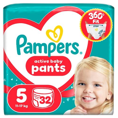 Miniaturka artykułu - Pampers Active Baby Pants 5 Pieluchomajtki dla dzieci, 32 szt.